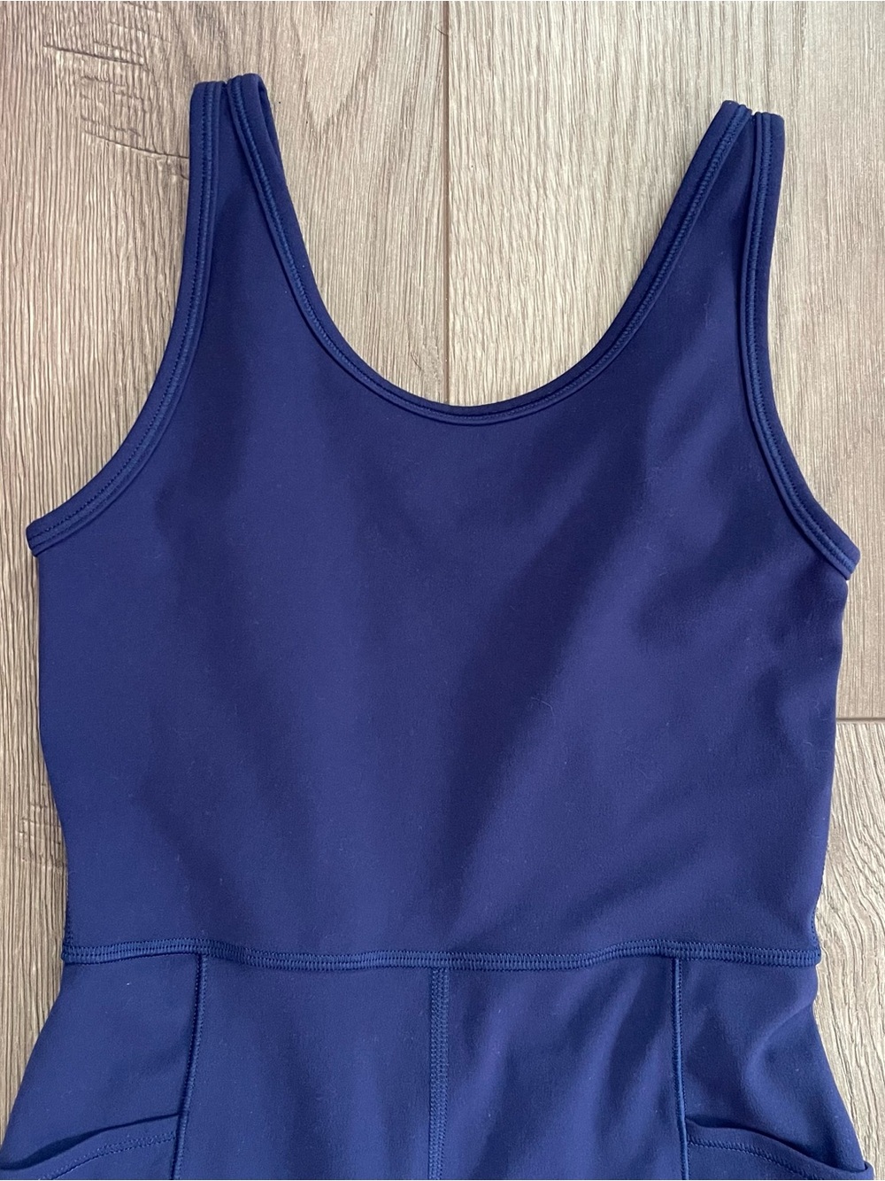Athleta Girl x Simone Biles Size Small / 7 Navy Blue Wide Leg Jumpsuit - Picture 3 of 10